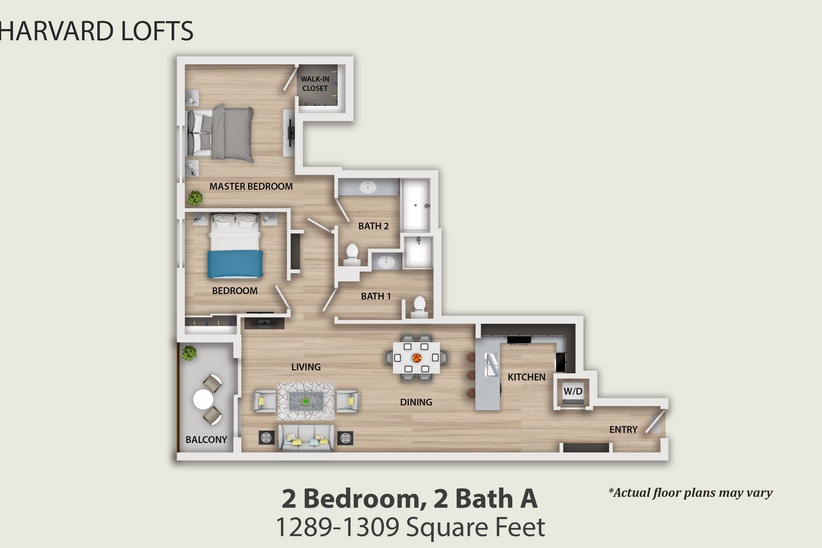 2 Bedroom, 2 Bathroom A Floor Plan 14